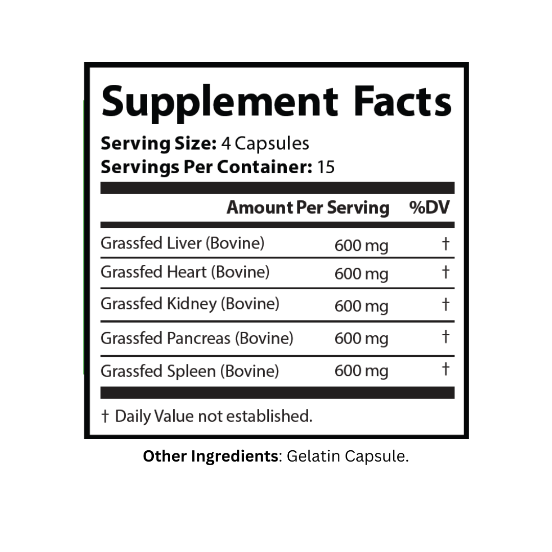 Grass Fed Beef Organ Complex